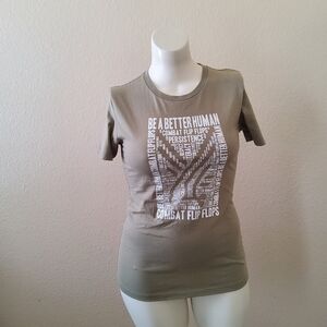 Next Level Apparel Be A Better Human Graphic Print T-Shirt Tee Size L Grey New